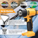 Cordless Hot Air Machine Lithium Rechargeable Heating Equipment Temperatures Adjustable Power Tool with 5 Nozzles 2 Scrapers