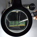 2.5X(6D)/4X(12D) 16 Smd Leds Magnifier Soldering Helping Hand Desktop Magnifying Glass Welding Repair Auxiliary Tool