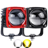 2" HD Glass Led Work Light 6000K White 3500K Amber Driving Fog Lights High / Low Beam Spotlight Car Off Road Motorcycle 12V 24V