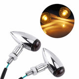 2pcs set Motorcycle Turn Signal Motorcycle Bullet Amber Light Turn Signals Indicator Lighting Lamp Black Motorcycle Turn Signal