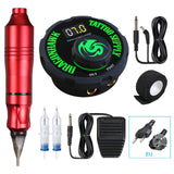 Complete Rotary Tattoo Machine Pen Set Tattoo Kit LCD Power Pedal Permanent Makeup Machine Assortment RU Fast Shipping