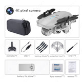 Mini Drone 4K 1080P HD Dual Cameras WiFi Fpv Air Pressure Altitude Hold Black And Gray Foldable Quadcopter with Camera RC Dron