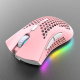 Q13 Wireless Charging Mouse Lightweight Hollow Hole USB ChargingColorful 2.4GHz RGB Luminous Game Office Mouse