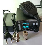 USDX SDR Transceiver All Mode 8 Band HF Ham Radio QRP CW Transceiver Built-In ATU-100 Antenna Tuner Dual OLED(EU Plug)