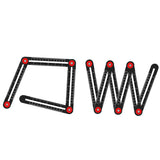 4/6 Fold Universal Angular Template Hole Locator Adjustable Tool Tiles Ceramic Fixed Angle Finder Measuring Ruler Guide Gauge