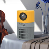 Top Deals YT400 LED Mobile Video Projector Home Theater Media Player Kids Gift Home Mini Projector Portable(Yellow-Gray)
