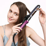 Professional 2 in 1 Hair Straightener Curler Tourmaline Ceramic Coating Fast Heat Flat Iron 28MM Curling Constant Temperature