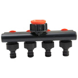 Irrigation Drip Garden Home Agricultural Easy Install Plastic 4 Way Splitter ABS Durable Accessories Tap Connector