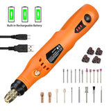 34pcs Wireless Tool Woodworking Ergonomic Mini Adjustable Speed Jade Engraving Pen Kit Electric Polisher Hand Drill Grinder