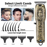 2021 New Hair Trimmer For Man USB Rechargeable  LCD Hair Clipper Barber Shop Men's Shaver Trimmer Beard Hair Cutting Machine