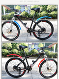 Bicycle Fenders with Taillight Quick Release MTB Adjustable Bike Front Rear Mudguards Folding Bike Fenders Cycling Parts