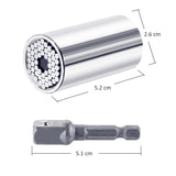Universal Torque Wrench  Magic Spanner Grip Multi Function Universal Ratchet Socket 7-19mm Power Drill Adapter Hand Tools