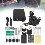 Complete Tattoo Kit Disposable Tattoo Needles Professional Tattoo Machine Kit Long Tattoo Pedal Shock Absorption Rubber Bands