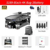NEW RC Drone S189 GPS 6K HD Dual Camera 5G WIFI FPV Brushless Motor Foldable Quadcopter Helicopter Long Battery Life Gift Toy