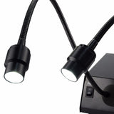 Adjustable Brightness & Flexible Direction Gooseneck Lights Microscope LED Fiber Optic Dual Illuminator 100V~240V