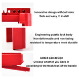 Ball Valve Locking, Adjustable Ball Valve Locking Device, Small, For 1/2Inch-2-1/2Inch Outer Pipe Diameter, Red