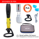 Fashion 3D pen 3D printer Pen and PLA / ABS safety plastic  Can be used outdoors USB powered Free delivery bag Christmas present