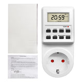 TM03 Digital Timer Switch Socket 24 Hour Cyclic Kitchen Timer Outlet Programmable Timing Socket EU UK AU US BR FR IT TH Plug