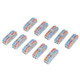10pcs Wire Connectors Compact Splicing Connectors Cable Connector Set Lever Lock Connectors Universal Wiring Cable Connector