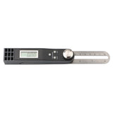 Stainless Steel Gauge Electronic Level Digital Protractor Sliding Angle Finder Battery Operated T Bevel Inclinometer 360 Degree