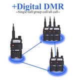 Baofeng DM-5R Walkie Taklie Digital &amp; Analog Dual Mode Portable Radio VHF/UHF Dual Band DMR 5W 128CH FM Transceiver