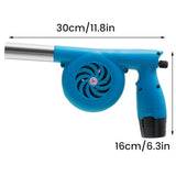 Cordless Electric Air Blower Handheld Leaf Blower Dust Collector Sweeper BBQ Grill Fire Bellows Tools with Li-ion Battery