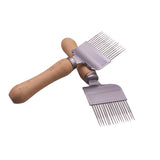Pin shovel Durable Wooden Handle Comb Bee Tool Honey Pin Needle Honey Knife Cut Honey Knife Beekeeper Uncapping Forks 10 Pcs