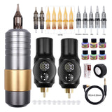Professional Tattoo Machine Wireless Tattoo Power Supply Tattoo Rotary Pen with CartridgesTattoo Machine Tattoo Kit for Tattoo