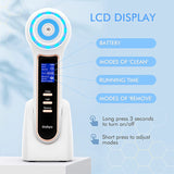 4 Sunction Pores Blackhead Remover Vacuum Deep Cleansing Machine LCD Display Electric Facial Clean Brush Acne Pimple Removal