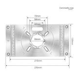 235x120x8mm Trimming Machine Flip Board Universal Router Table Insert Aluminum Alloy Plate Multifunctional Woodworking Benches