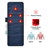Massage Electric Heating Vibrating Back Massager Winter Infrared Warm Treatment Massaging Chair Cushion Mattress Pain Relief