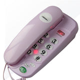 Big Buttons Small Phone Corded Fixed Telephone with Pause and Redial, Indicator Light, Desktop &amp; Wall Mountable for Home