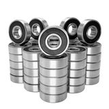50Pcs/Set 608 2RS Ball Bearing ABEC-5 8X22X7 mm Deep Groove Carbon Steel Sealed Ball Bearings