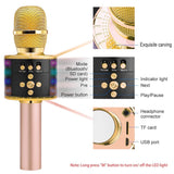 7 Colors Led Light USB Bluetooth Wireless Microphone Speaker Handheld Microphone Ktv Karaoke Mic Music Player