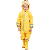 3-10Years Kids Cartoon Raincoat Outdoor Waterproof Jumpsuit One Piece Rainwear Coat Multicolor Unisex Children frog Giraffe Coat