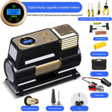 Car Electric Tire Air Pump, 12V Portable Car Air Pump Fast Inflation + Precise Pressure Measurement + Lighting Air Compressor