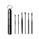 6 Pcs/Set Stainless Steel Spiral Ear Pick Spoon Ear Wax Removal Cleaner Multifunction Portable Ear Pick Ear Care Beauty Tools