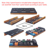 Guitar Effect Pedal Board DIY Kit Solid Wood Effect Pedal Pedalboard with Arc Feet/ Connection Plate/ Pedal Footswitch Topper