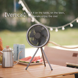 Multifunctional Mini USB Rechargeable Fan Portable Outdoor Tripod Camping Ceiling Fan with Led Light 10000mAh Desktop Fan