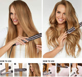 Hair Curler Hair Straightener 2 in 1 Professional Hair Curling Irons 3D Concave and Convex Titanium Plate Dual Voltage Flat Iron