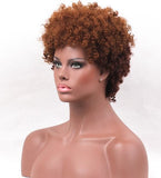 Wig women's short hair small curly wig high temperature silk chemical fiber headgear