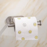 6PCS Self-Adhesive Stainless Steel Bathroom Hardware Kit Accessory Set with Towel Rack Coat Sticky Hooks Toilet Paper Holder