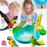 Bird Feeder Automatic Parrot Bathtub Swimming Pool Faucet Parrot Bath Shower Water Dispenser Bird Cage Bathroom Parrot Toys #T2G