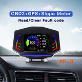Car OBD2 GPS HUD Head Up Multi-function LCD Computer Car Display Smart Digital Speedometer Display All in One Pressure Tester