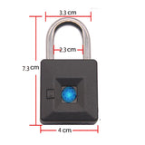 Smart Biometric Thumbprint Door Padlocks Rechargeable Door Lock Fingerprint Smart Padlock USB Keyless Quick