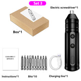 Multi-functional Electric Screwdriver Set Hand Drill Easy Carry Cordless Household Rechargeable Lightweight Gadgets Power Tools