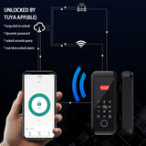 Tuya Smart Fingerprint Lock Door Lock Electronic Smart Door Lock Tuya Multiple Unlocking Fingerprint Lock for Hotels Bedroom