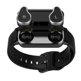 HOT SALES !!! T89 TWS Wireless Bluetooth Earphone Heart Rate Monitor Sport Watch Wristband
