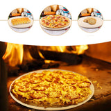 13 Inch Pizza Extra Thick Stone for Baking Pizza Tools Oven&amp;BBQ Grill Baking Slab Kitchen Bread Tray with Support Frame