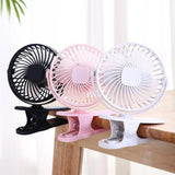 720° Portable Clip LED Light USB Mini Fan Rechargeable 1200mAh Office Cooler Car Desktop Home Office Super Mute Small Air Fans